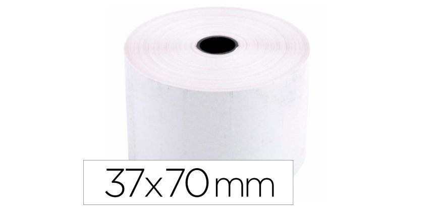 Rollo sumadora q-connect electro 37 mm ancho x 70 mm diametro sin bisfenol a