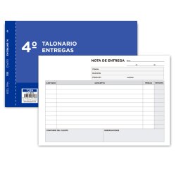 Talonario liderpapel entregas cuarto original y copia t229 apaisado