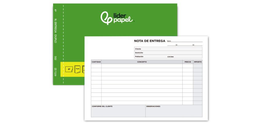 Talonario liderpapel entregas cuarto original y copia t229 apaisado