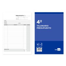 Talonario liderpapel presupuesto cuarto original y copia t230