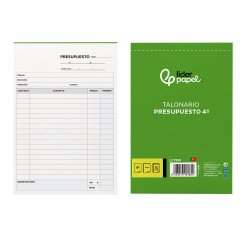 Talonario liderpapel presupuesto cuarto original y copia t230