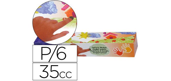 Pintura a dedos jovi 35 cc 5 colores surtidos