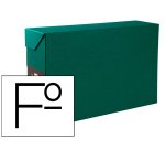 Caja transferencia liderpapel folio lomo 118 mm color verde 390x118x260 mm