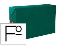 Caja transferencia liderpapel folio lomo 118 mm color verde 390x118x260 mm