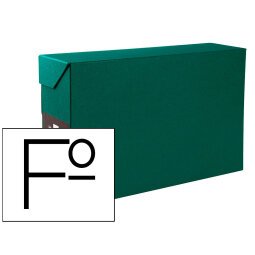 Caja transferencia liderpapel folio lomo 118 mm color verde 390x118x260 mm