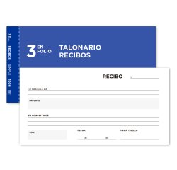 Talonario liderpapel recibos 3/fº original t136 sin matriz