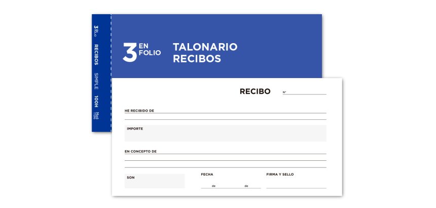 Talonario liderpapel recibos 3/fº original t136 sin matriz