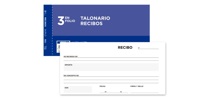 Talonario liderpapel recibos 3/fº original y copia t236 sin matriz