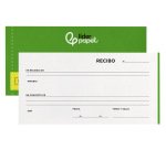 Talonario liderpapel recibos 3/fº apaisado original y 2 copias sin matriz