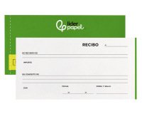 Talonario liderpapel recibos 3/fº apaisado original y 2 copias sin matriz