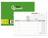 Talonario liderpapel facturas 8º original y copia t247 apaisado sin i.v.a