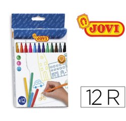 Rotulador jovi slim caja de 12 unidades colores surtidos
