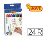 Rotulador jovi slim caja de 24 unidades colores surtidos
