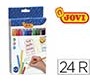 Rotulador jovi slim caja de 24 unidades colores surtidos
