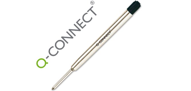 Recambio boligrafo q-connect tipo parker negro