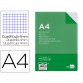 Recambio liderpapel a4 100 hojas 60g cuadro 4 mm con margen 16 taladros