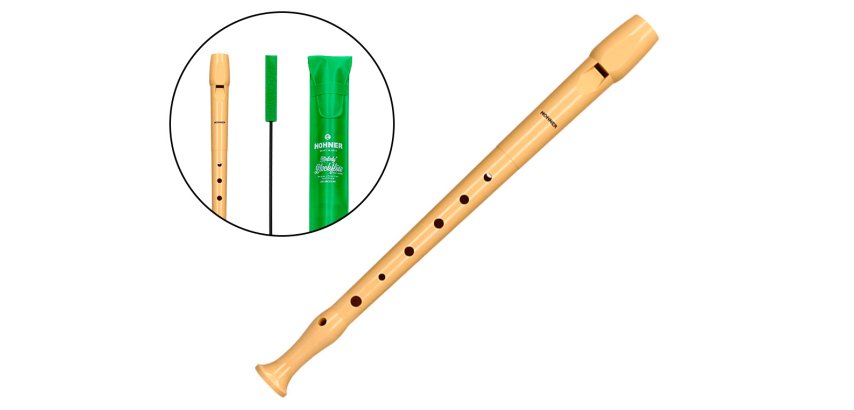 Flauta hohner 9508 color marfil funda verde