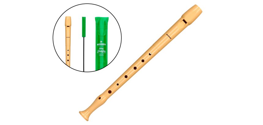 Flauta hohner 9508 color marfil funda verde