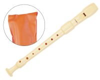 Flauta hohner 9516 dos piezas desmontable color marfil funda naranja