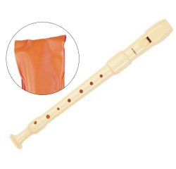 Flauta hohner 9516 dos piezas desmontable color marfil funda naranja