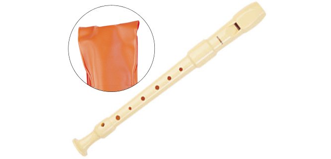 Flauta hohner 9516 dos piezas desmontable color marfil funda naranja