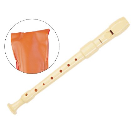 Flauta hohner 9516 dos piezas desmontable color marfil funda naranja