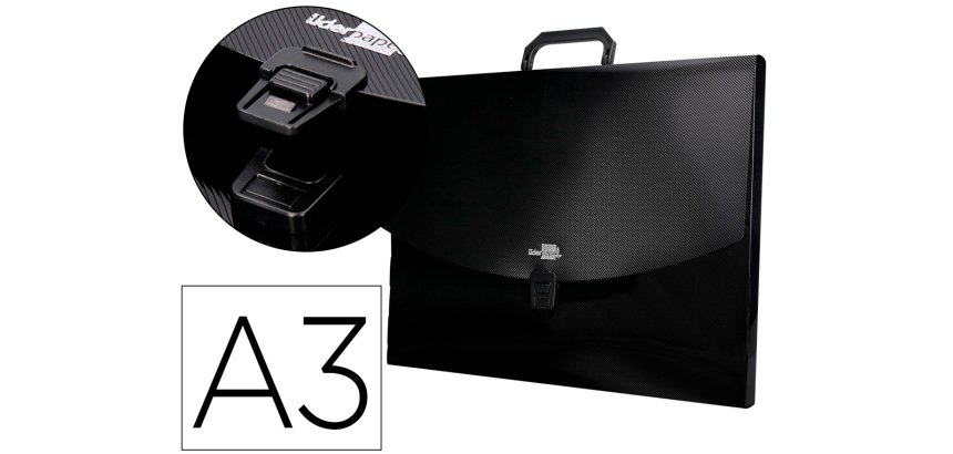 Carpeta liderpapel portadocumentos polipropileno din a3 con asa y broche