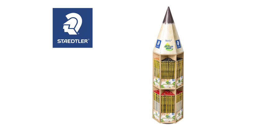 Lapices de grafito staedtler noris 120 expositor giratorio forma lapiz de 48 docenas graduaciones surtidas