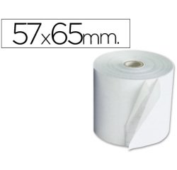 Rollo sumadora q-connect electro 57 mm ancho x 65 mm diametro copiativo con 2 hojassin bisfenol a