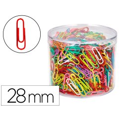 Clips colores liderpapel bote 1000 unidades colores surtidos