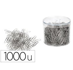 Clips niquelados q-connect nº2 33 mm cubilete de 1000 unidades