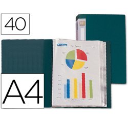 Carpeta liderpapel personaliza 31723 40 fundas polipropileno din a4 verde lomo personalizable