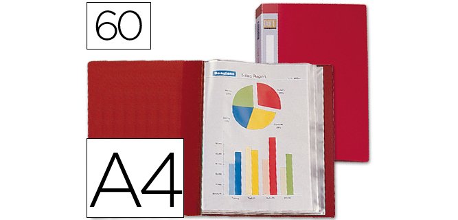 Carpeta liderpapel personaliza 31740 60 fundas polipropileno din a4 roja lomo personalizable