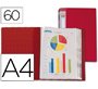 Carpeta liderpapel personaliza 31740 60 fundas polipropileno din a4 roja lomo personalizable