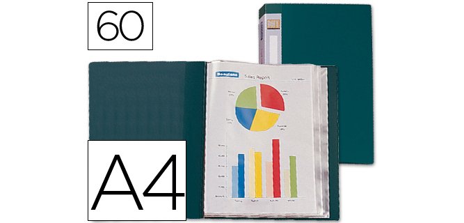 Carpeta liderpapel personaliza 31743 60 fundas polipropileno din a4 verde -lomo personalizable