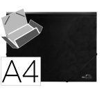 Carpeta liderpapel gomas tres solapas polipropileno din a4 color negro opaco