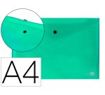 Carpeta liderpapel dossier broche 34043 polipropileno din a4 verde transparente 50 hojas