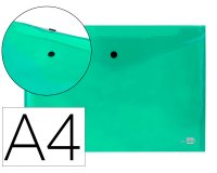 Carpeta liderpapel dossier broche 34043 polipropileno din a4 verde transparente 50 hojas