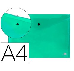 Carpeta liderpapel dossier broche 34043 polipropileno din a4 verde transparente 50 hojas