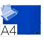 Carpeta liderpapel gomas tres solapas polipropileno din a4 color azul translucido