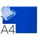 Carpeta liderpapel gomas tres solapas polipropileno din a4 color azul translucido