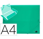 Carpeta liderpapel gomas solapas 34963 polipropileno din a4 verde translucido