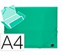 Carpeta liderpapel gomas solapas 34963 polipropileno din a4 verde translucido