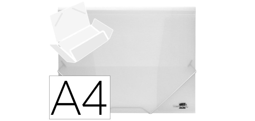 Carpeta liderpapel gomas solapas 34964 polipropileno din a4 transparente translucido