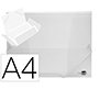 Carpeta liderpapel gomas solapas 34964 polipropileno din a4 transparente translucido