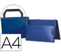 Carpeta liderpapel portadocumentos broche polipropileno din a4 azul con asa