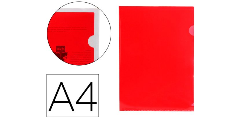 Carpeta liderpapel dossier uñero 44000 polipropileno din a4 roja 20 hojas