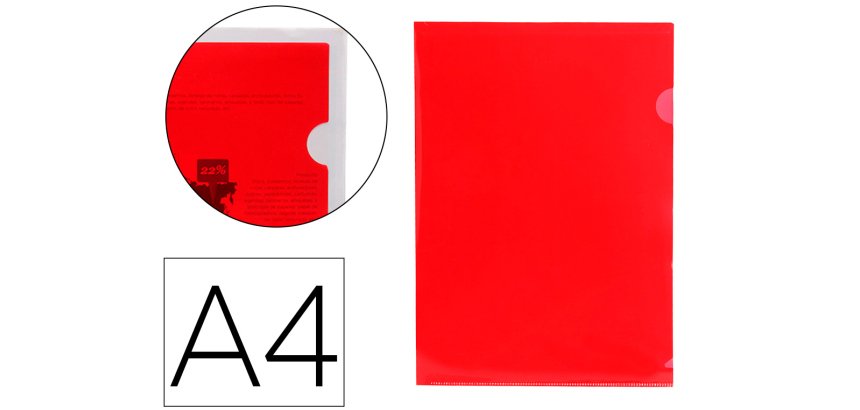 Carpeta liderpapel dossier uñero 44000 polipropileno din a4 roja 20 hojas
