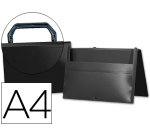 Carpeta liderpapel portadocumentos broche polipropileno din a4 negra con asa