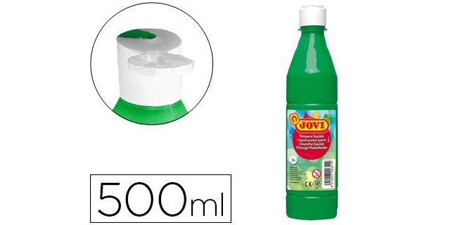 Témpera líquida escolar Jovi - Botella de 500 ml
